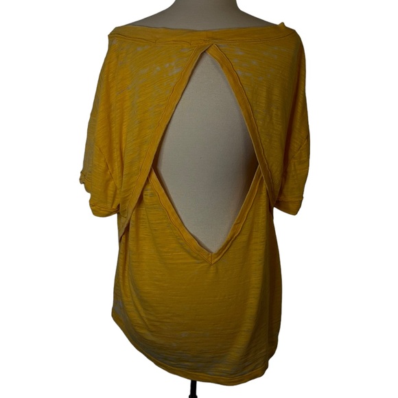 Free People We the Free Viola Flowy Oversized Tee Bright Mango Orange Size Med - Picture 6 of 12